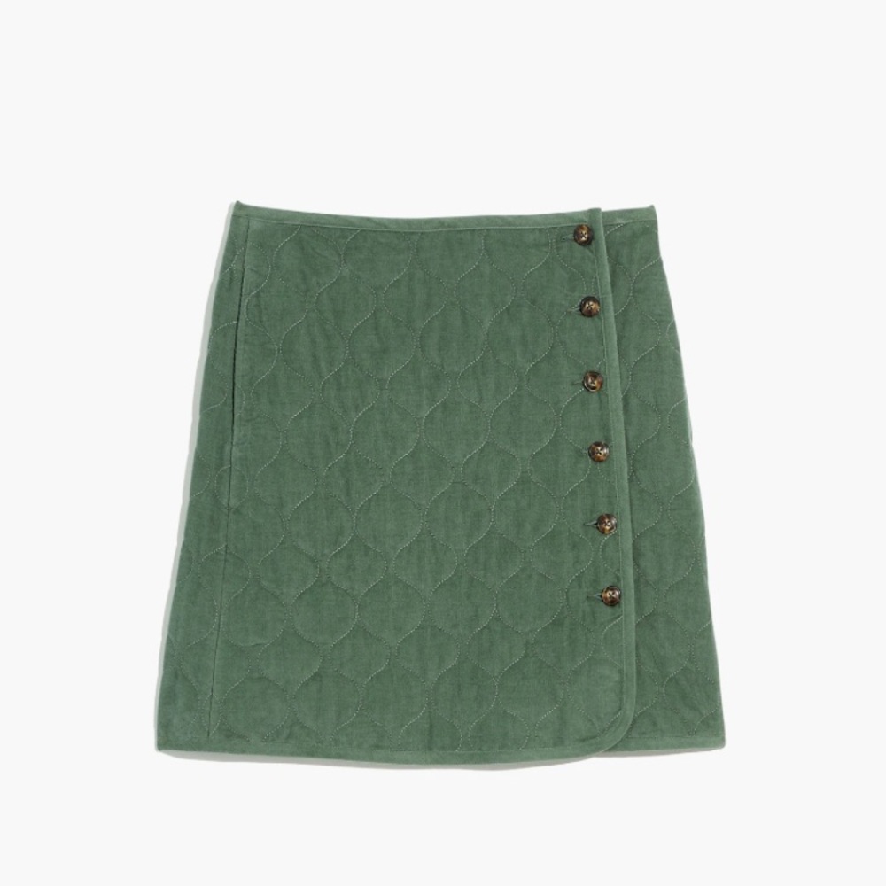Madewell corduroy quilted mini skirt